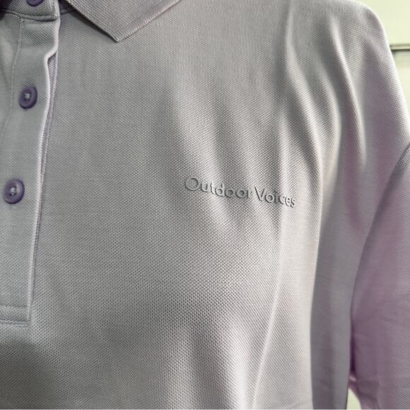 Outdoor Voices Size XXL Lavender Birdie Crop Polo Shirt NWT Yoga Golf Top - Picture 11 of 11
